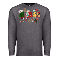 Charcoal Heather Christmas nurse Premium Sweatshirt - BarkalooDesign