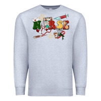 Heather Grey Christmas nurse Premium Sweatshirt - BarkalooDesign
