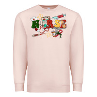 Pale Pink Christmas nurse Premium Sweatshirt - BarkalooDesign