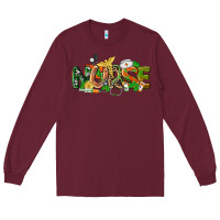 Burgundy St. Patrick's Day Nurse Long Sleeve Tee - CowGirlArtShop