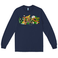 Navy St. Patrick's Day Nurse Long Sleeve Tee - CowGirlArtShop