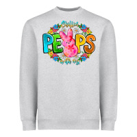 Heather Grey Chillin Peeps With My Heavyweight Sweatshirt - CowhideDigitalArt