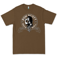 Cacao Bon Scott Rock n' Roll Lion Shield Premium Tee - trangStudio
