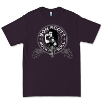 Plum Bon Scott Rock n' Roll Lion Shield Premium Tee - trangStudio