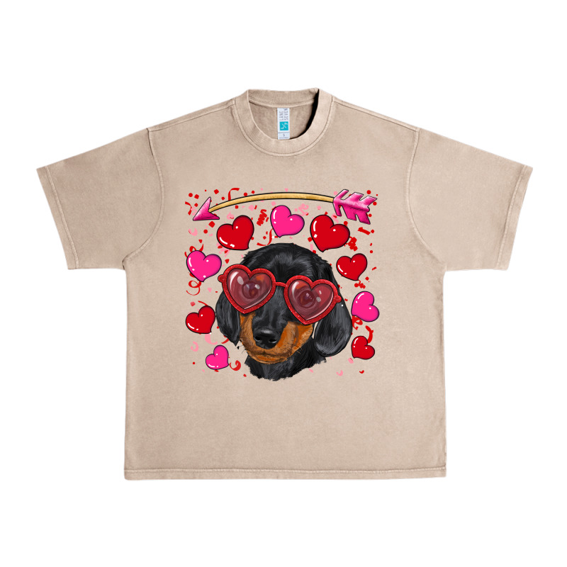 Valentine's Day  Dachshund Puppy Urban Heavy Tee by RanaPortraitStore | Teevron