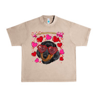 French Oak valentine's day  dachshund puppy Urban Heavy Tee - RanaPortraitStore