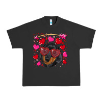 Pigment Black valentine's day  dachshund puppy Urban Heavy Tee - RanaPortraitStore