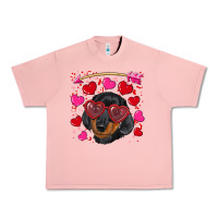 Salmon valentine's day  dachshund puppy Urban Heavy Tee - RanaPortraitStore