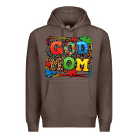 Coffee autism god mom Premium Hoodie - LillyAllenDesigns