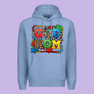 Autism God Mom Premium Hoodie Designed By Lillyallendesigns