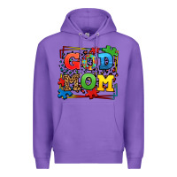 Purple autism god mom Premium Hoodie - LillyAllenDesigns