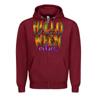 Burgundy halloween vibes Zipper Hoodie - RacoonDesign