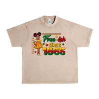 French Oak free ish since 1865 black girl peekaboo juneteenth Urban Heavy Tee - CowGirlArtShop