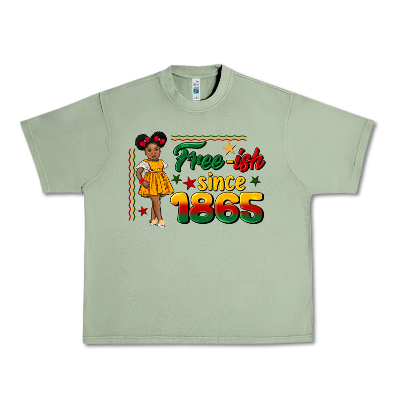 Free Ish Since 1865 Black Girl Peekaboo Juneteenth Urban Heavy Tee by CowGirlArtShop | Teevron