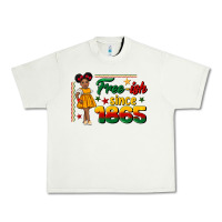 Pistachio free ish since 1865 black girl peekaboo juneteenth Urban Heavy Tee - CowGirlArtShop