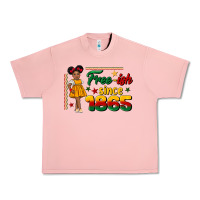 Salmon free ish since 1865 black girl peekaboo juneteenth Urban Heavy Tee - CowGirlArtShop