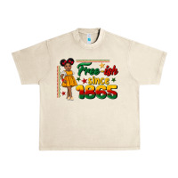 Sandshell free ish since 1865 black girl peekaboo juneteenth Urban Heavy Tee - CowGirlArtShop
