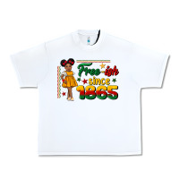 White free ish since 1865 black girl peekaboo juneteenth Urban Heavy Tee - CowGirlArtShop