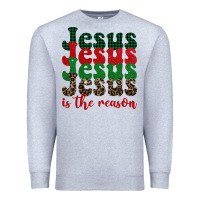Heather Grey jesus is the reason Premium Sweatshirt - BarkalooDesign