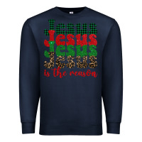 Navy jesus is the reason Premium Sweatshirt - BarkalooDesign