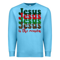 Ocean Blue jesus is the reason Premium Sweatshirt - BarkalooDesign