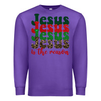 Purple jesus is the reason Premium Sweatshirt - BarkalooDesign