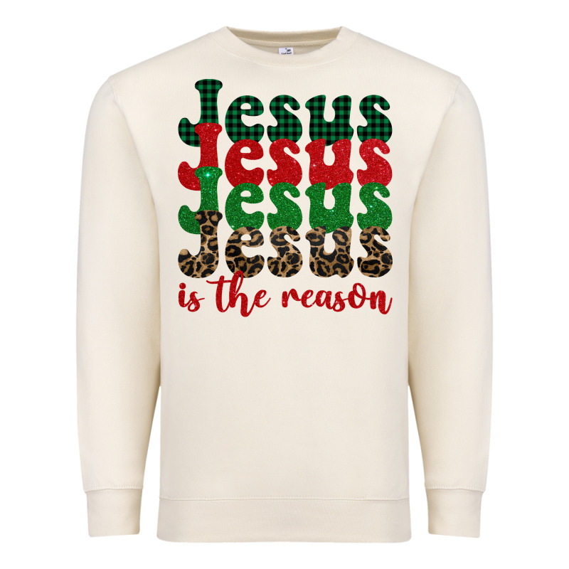Jesus Is The Reason Premium Sweatshirt by BarkalooDesign | Teevron