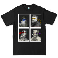 Black Ninja Artists Leonardo Donatello Raphael Michelangelo Parody Renaissan Premium Tee - trangStudio