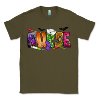 Army Green Nurse Halloween Classic Tee - NancyCooperArtShop