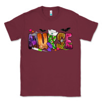 Burgundy Nurse Halloween Classic Tee - NancyCooperArtShop
