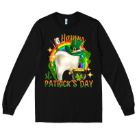 Black Happy Dentist St. Patrick's Day Long Sleeve Tee - HowdyJamesFarm