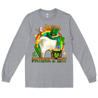 Heather Grey Happy Dentist St. Patrick's Day Long Sleeve Tee - HowdyJamesFarm