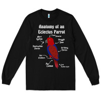 Black Anatomy of a female Eclectus Parrot Long Sleeve Tee - trangStudio