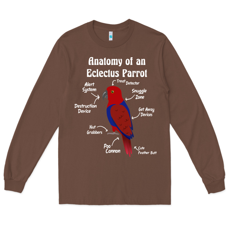 Anatomy Of A Female Eclectus Parrot Long Sleeve Tee by trangStudio | Teevron