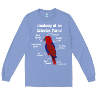 Colony Blue Anatomy of a female Eclectus Parrot Long Sleeve Tee - trangStudio