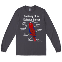 Smoke Anatomy of a female Eclectus Parrot Long Sleeve Tee - trangStudio
