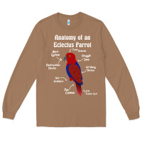 Toasted Coconut Anatomy of a female Eclectus Parrot Long Sleeve Tee - trangStudio