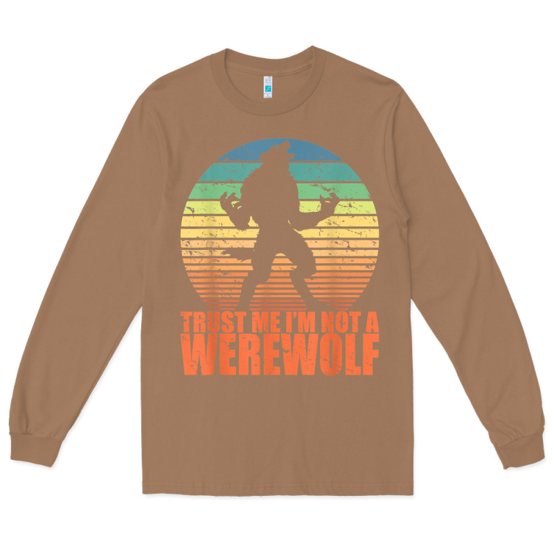 Trust Me I'm Not A Werewolf Men Boys Halloween Costume Long Sleeve Tee by trangStudio | Teevron