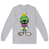 Moon Dust Marvin The Martian Glitch Long Sleeve Tee - trangStudio