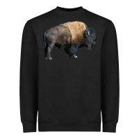 Black Bison Buffalo Heavyweight Sweatshirt - LillyAllenDesigns