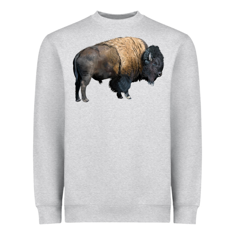 Bison Buffalo Heavyweight Sweatshirt by LillyAllenDesigns | Teevron