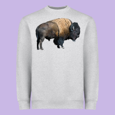 Bison Buffalo Heavyweight Sweatshirt Designed By Lillyallendesigns