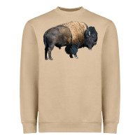 Mushroom Bison Buffalo Heavyweight Sweatshirt - LillyAllenDesigns