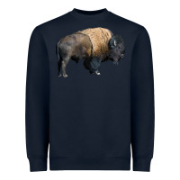 Navy Bison Buffalo Heavyweight Sweatshirt - LillyAllenDesigns