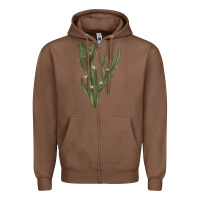 Chestnut cereus jamacaru Zipper Hoodie - LillyAllenDesigns