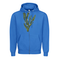 True Royal cereus jamacaru Zipper Hoodie - LillyAllenDesigns