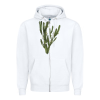 White cereus jamacaru Zipper Hoodie - LillyAllenDesigns