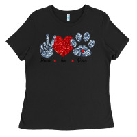 Black Peace Love Paws Ladies Tee - Bettercallsaul