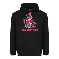 Black i'm a survivor gnome Heavyweight Hoodie - BarkalooDesign
