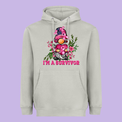 I'm A Survivor Gnome Heavyweight Hoodie Designed By Barkaloodesign